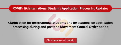 Clarification for International Students and Institutions on application processing during and post the Movement Control Order period